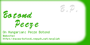 botond pecze business card